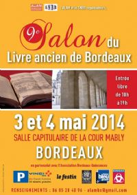 10e Salon du Livre ancien. Du 23 au 24 janvier 2015 à Bordeaux. Gironde. 